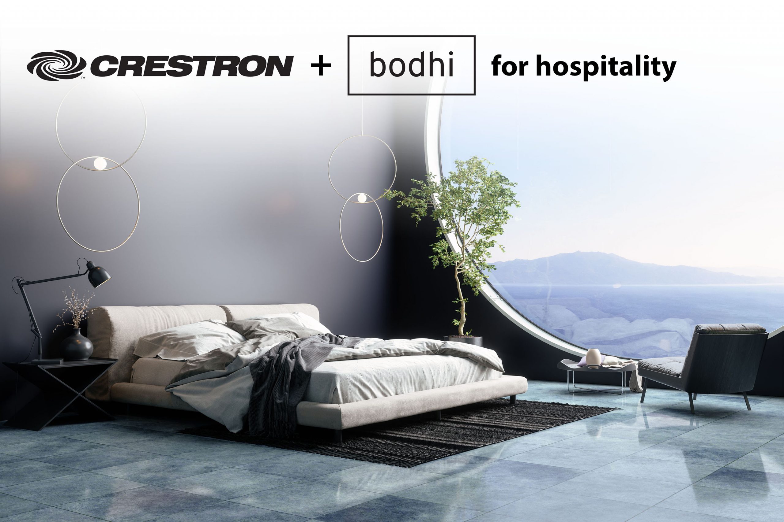 Crestron is showing Bodhi as a crucial part of its hospitality solution, because Bodhi significantly enhances Crestron’s offerings in guestrooms and the public areas of hotels and resorts.