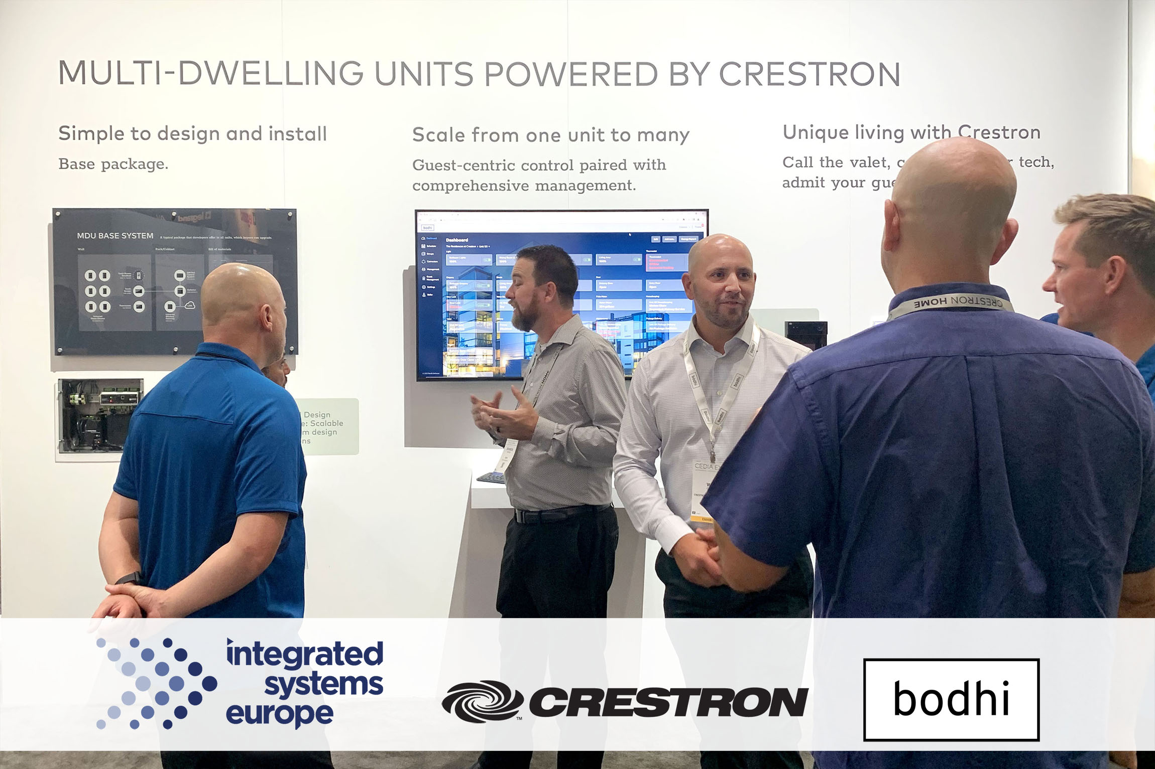 Crestron will feature Bodhi in the MDU and hospitality sections of their booth at ISE 2023.