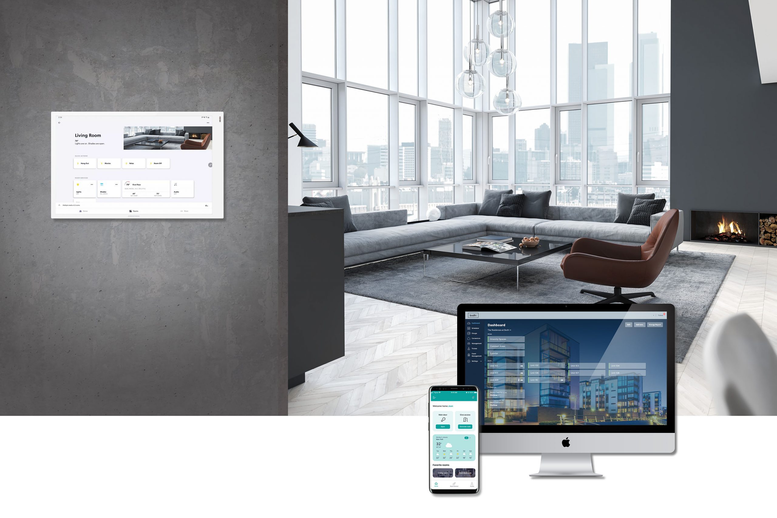Crestron is showing Bodhi at CEDIA 2023 as a crucial part of its MDU solution, because Bodhi helps Crestron greatly improve homeowner satisfaction. 