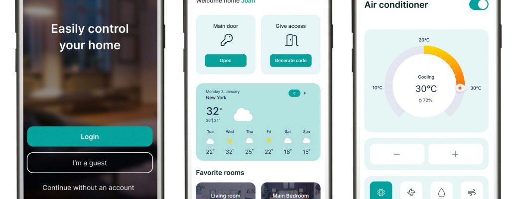 The Bodhi Resident App, for keyless entry, lighting, shade, and HVAC control, package delivery management, service requests and chat assistance.