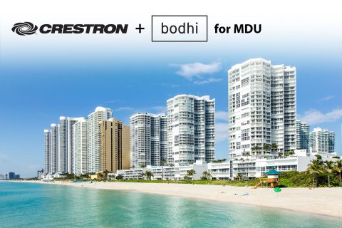 Crestron is showing Bodhi at ISE 2023 as a crucial part of its solution for multi-dwelling unit projects, because Bodhi significantly enhances Crestron’s offerings in this market